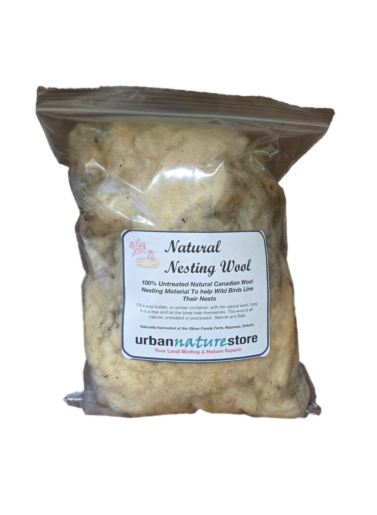 Untreated Natural Canadian Wool Nesting Material