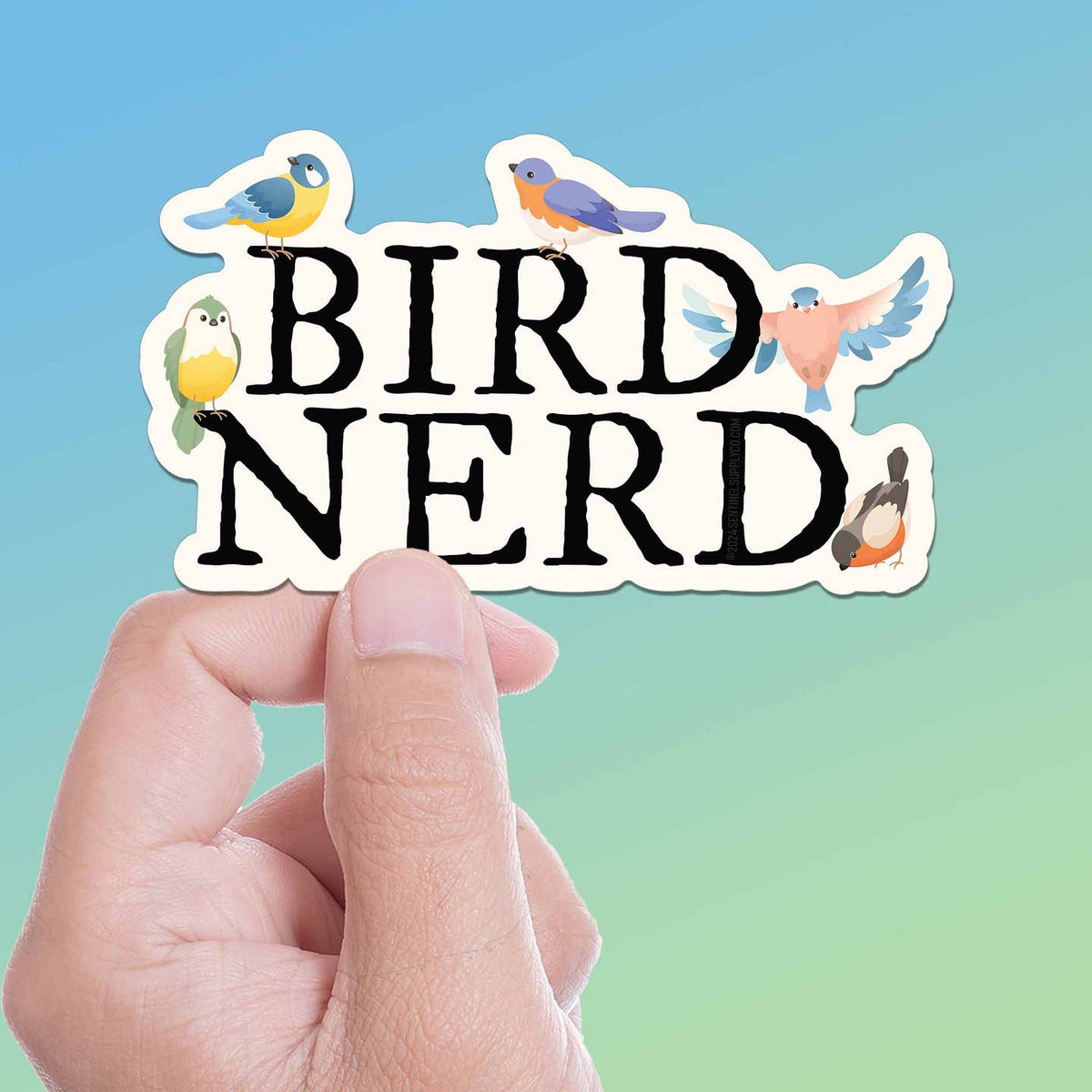 Bird Nerd Birdwatching Vinyl Sticker