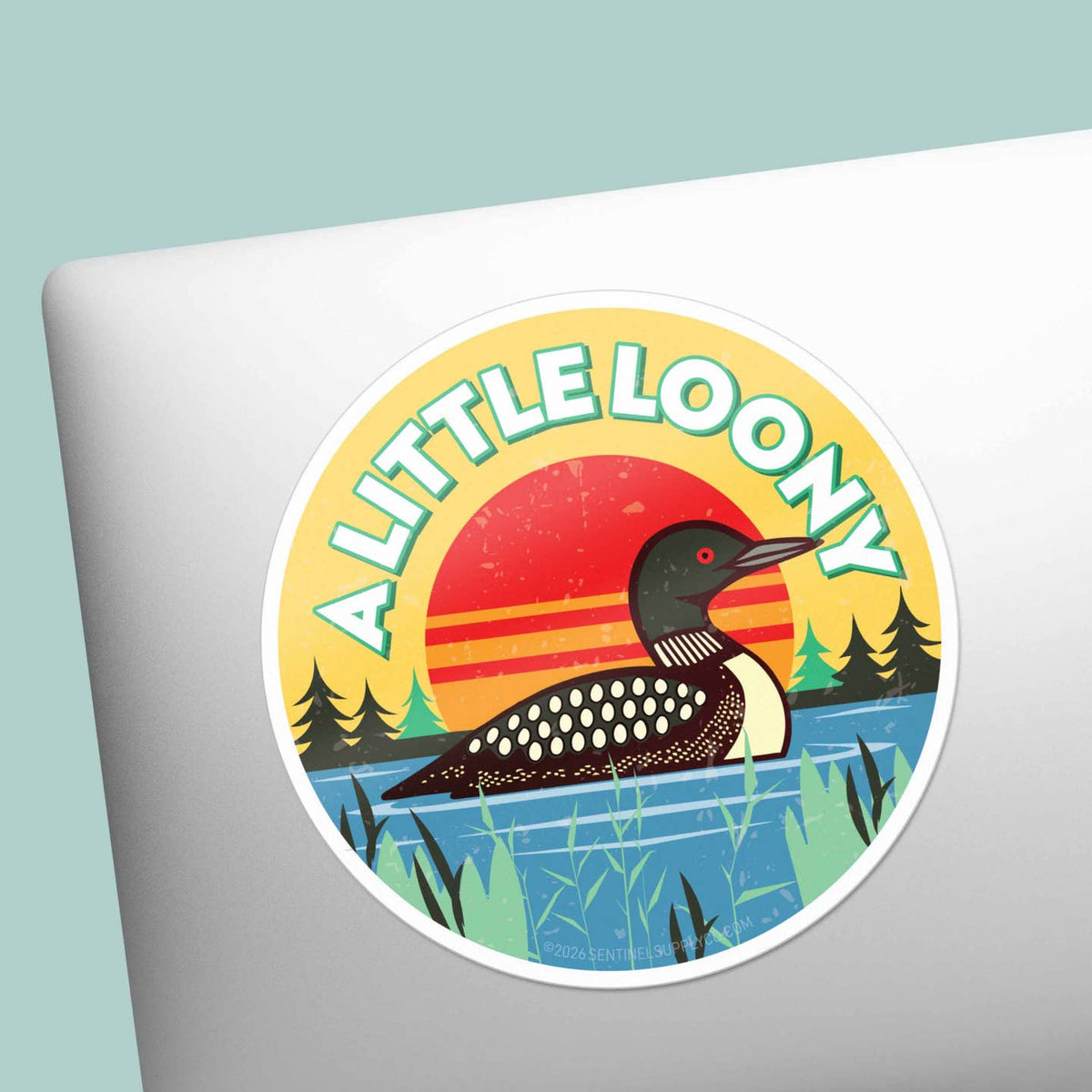 A Little Loony Loon Vinyl Sticker