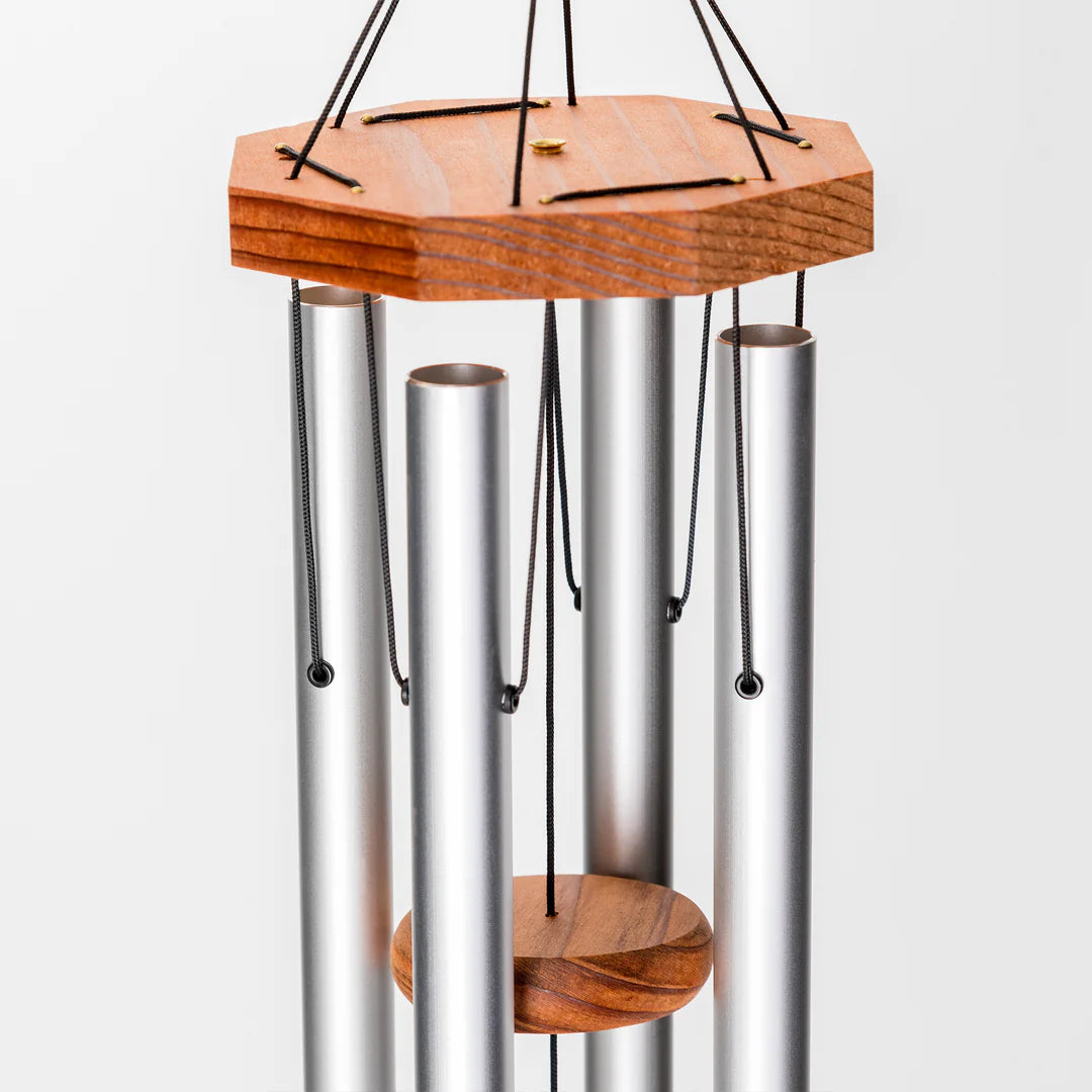 Arias 24-Inch Windchime (4 Tubes), Silver