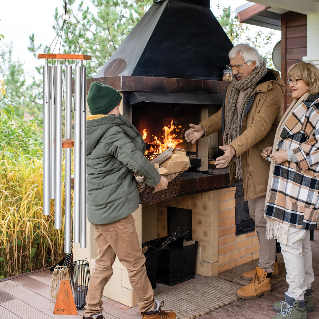 Arias 42-Inch Windchime (6 Tubes), Silver