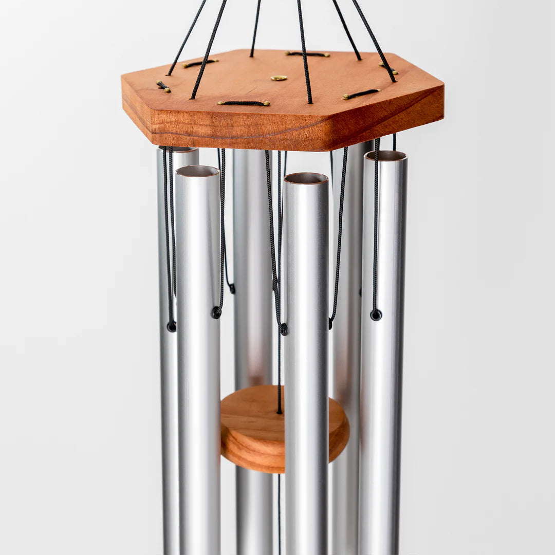 Arias 27-Inch Windchime (6 Tubes), Silver