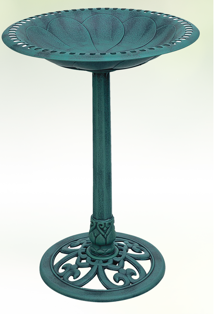 Armstrong Bird Bath, Jade Rezin