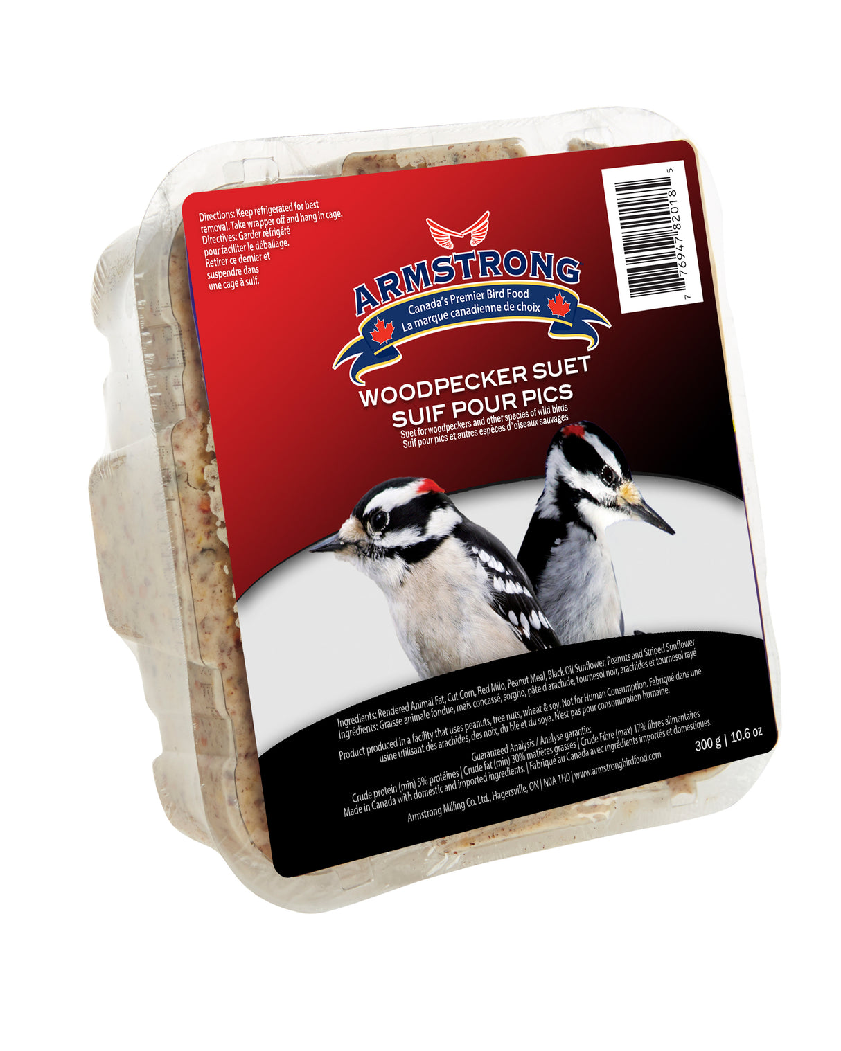 Armstrong Woodpecker Suet Cake, 300g