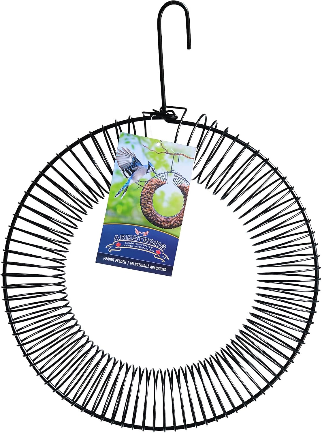 Armstrong Wreath-Shaped Peanut Coil Feeder, Black