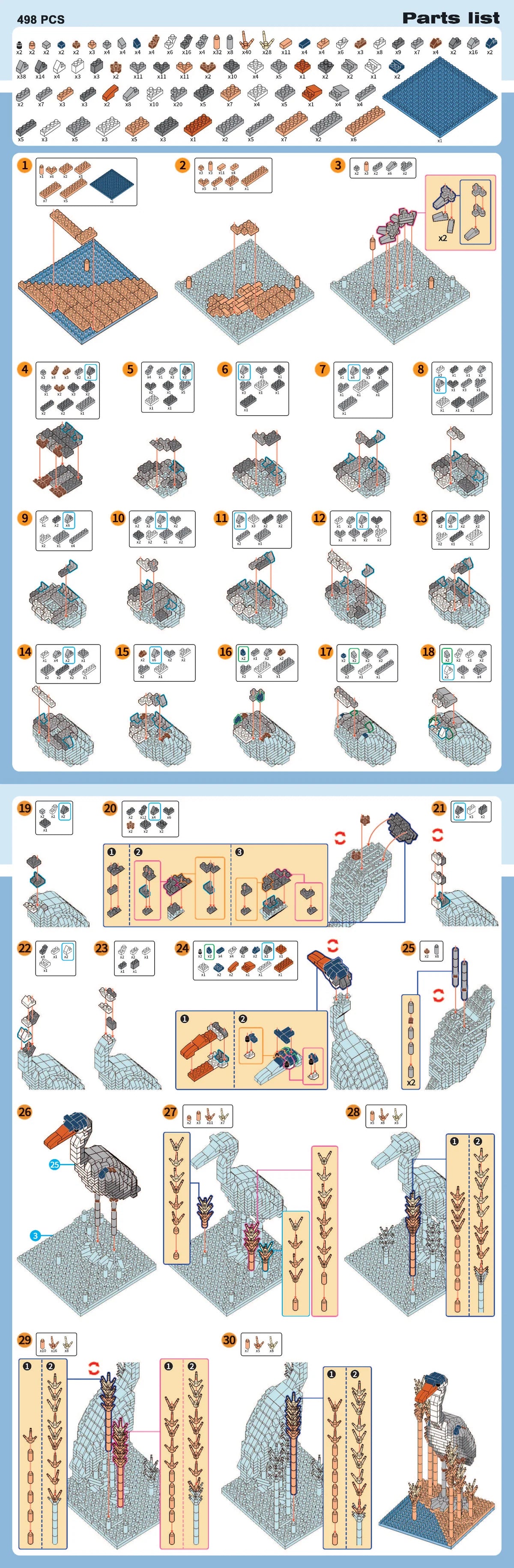Blue Heron Mini Building Blocks Set
