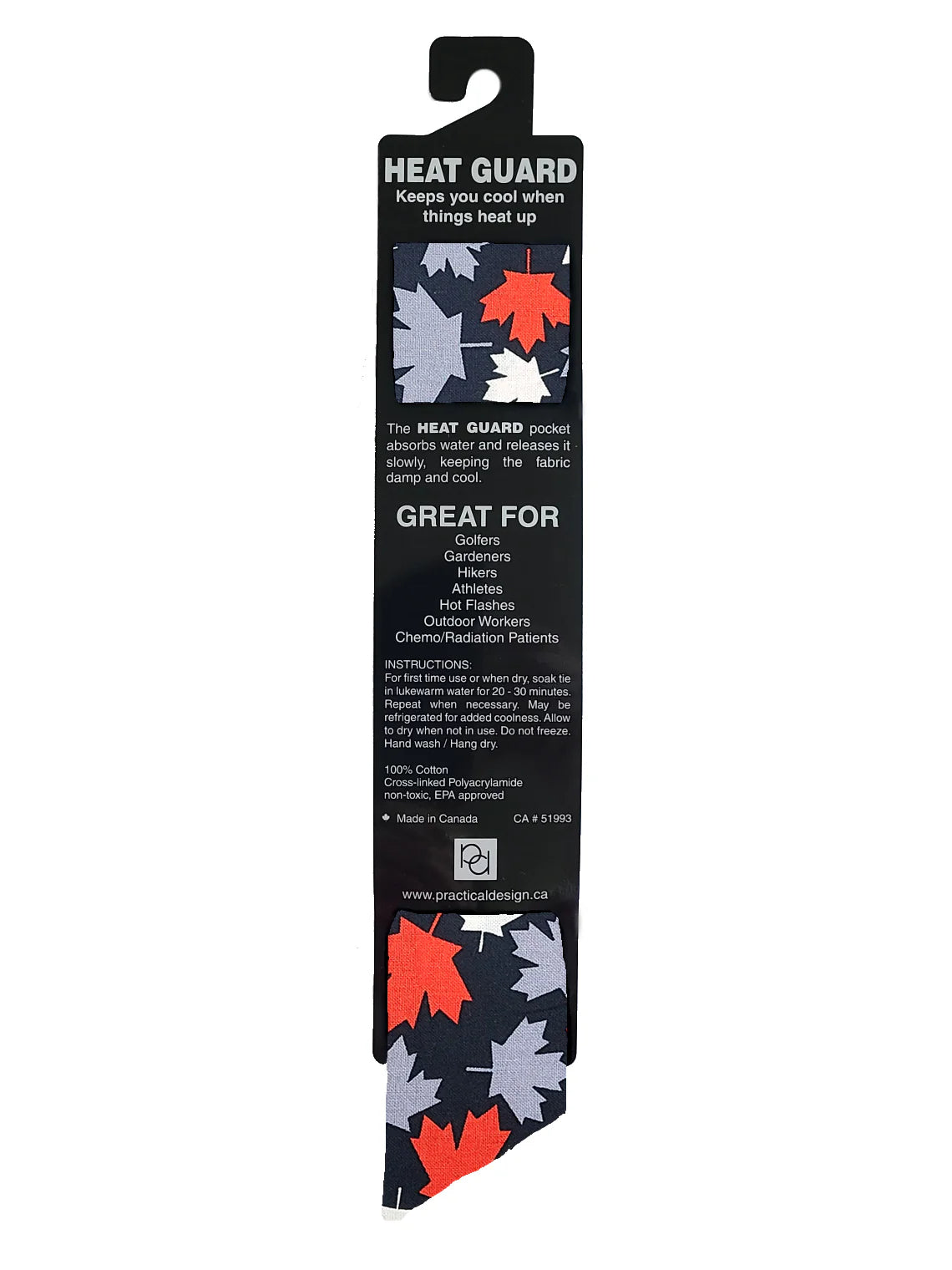 Canadian Maple Leaf Cooling Tie