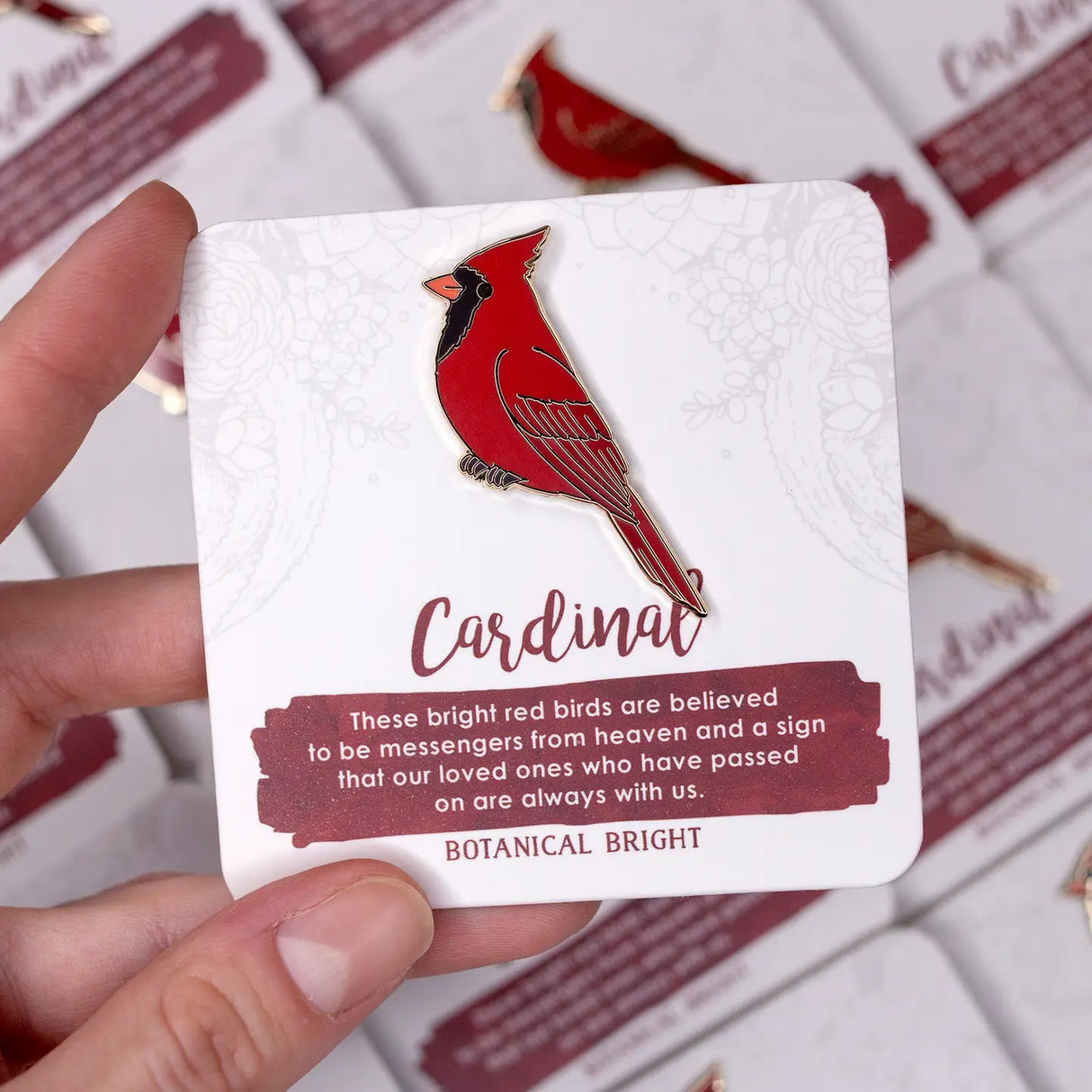 Cardinal Bird Enamel Pin