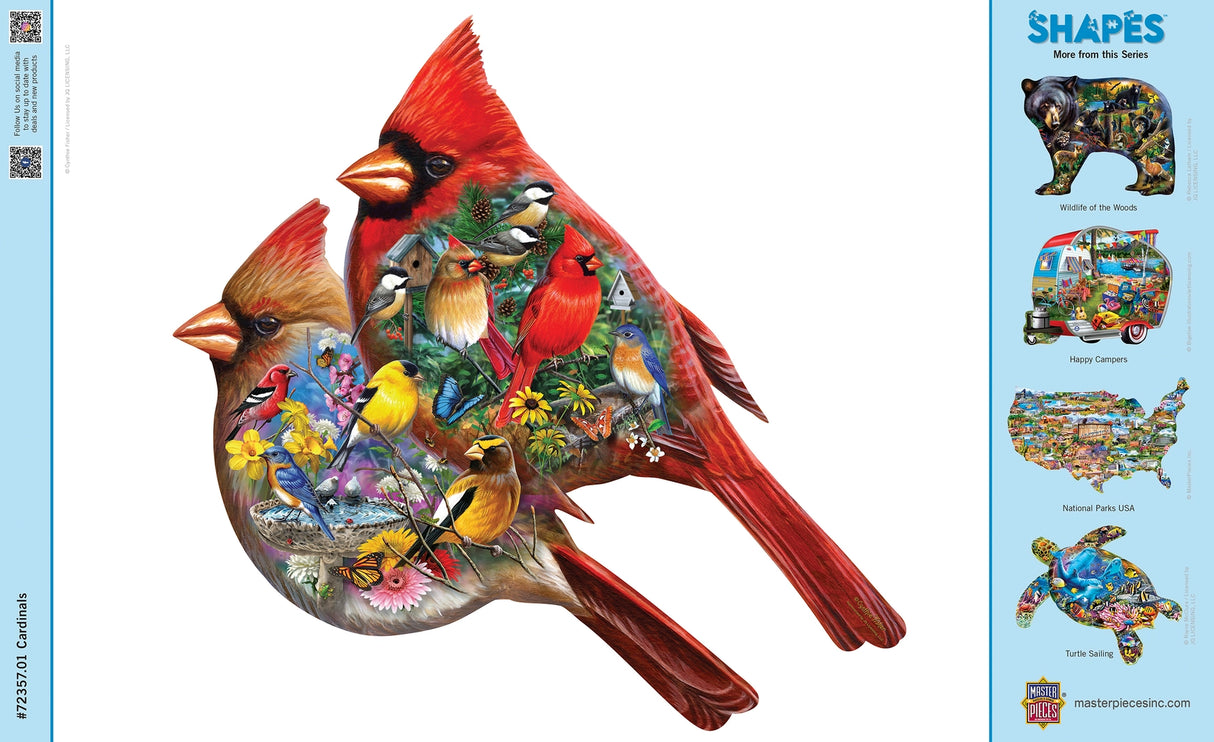 Cardinals 1000 Piece Shaped Puzzle