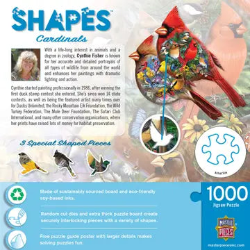 Cardinals 1000 Piece Shaped Puzzle