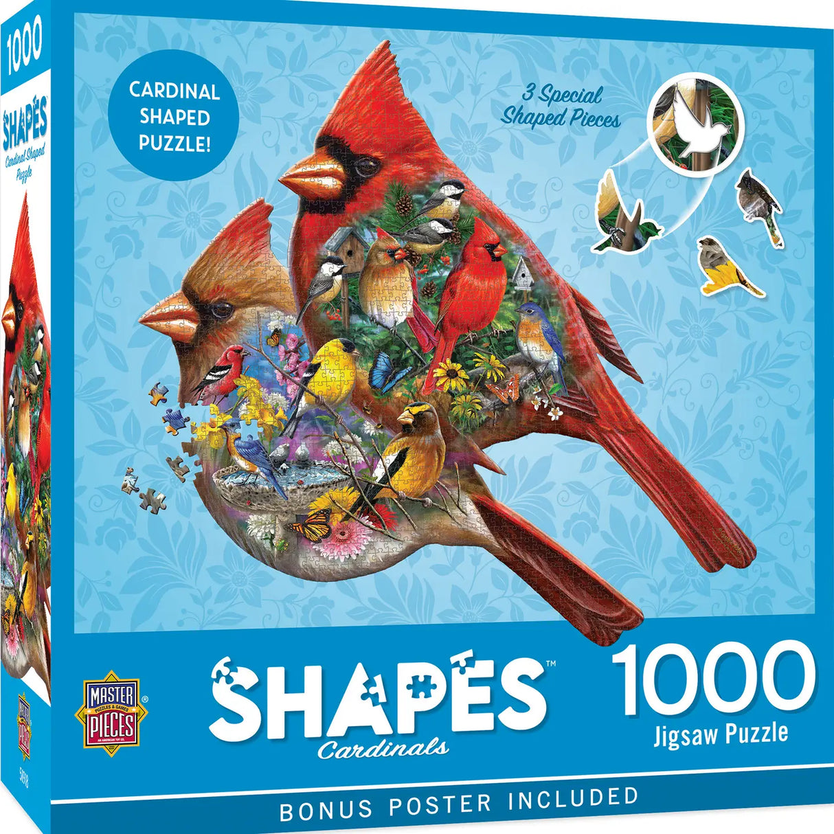 Cardinals 1000 Piece Shaped Puzzle