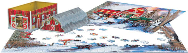 Christmas Barn Tin 550pc Puzzle