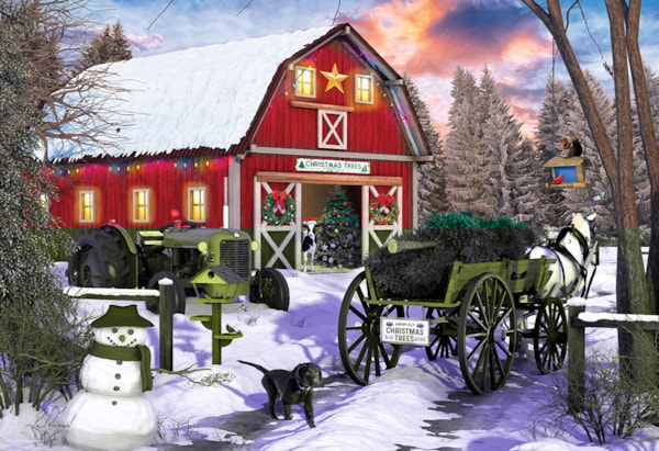 Christmas Barn Tin 550pc Puzzle