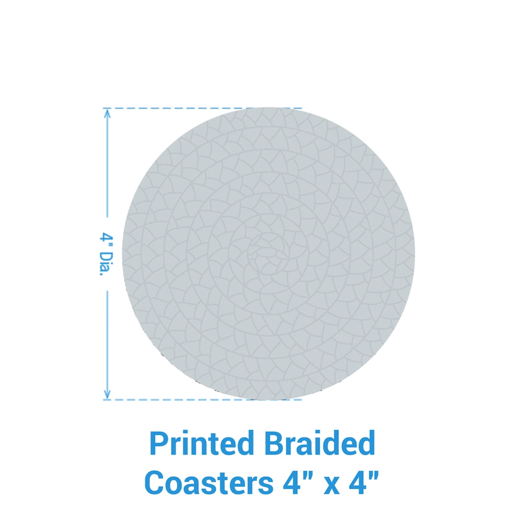 Country Pines Bear Printed Braided Coasters