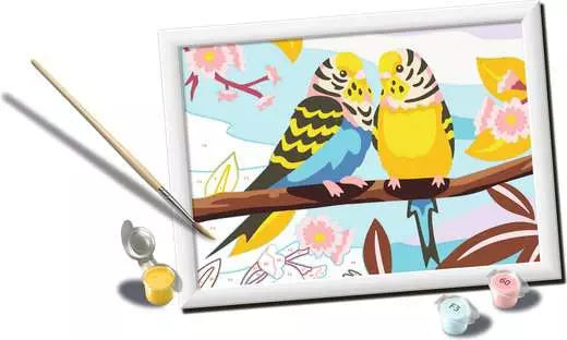 CreArt Lovely Budgies, Painting by Numbers