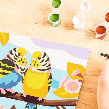CreArt Lovely Budgies, Painting by Numbers