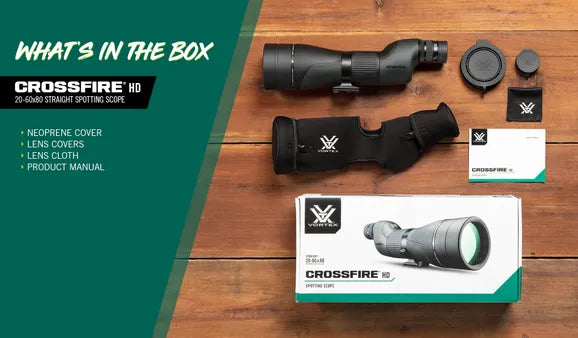 Crossfire HD 20-60x80 Spotting Scope, Straight