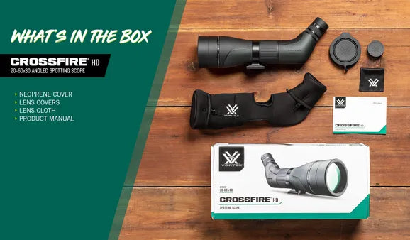 Crossfire HD 20-60x80 Spotting Scope, Angled
