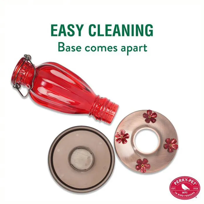 Daisy Vase Vintage Glass Hummingbird Feeder