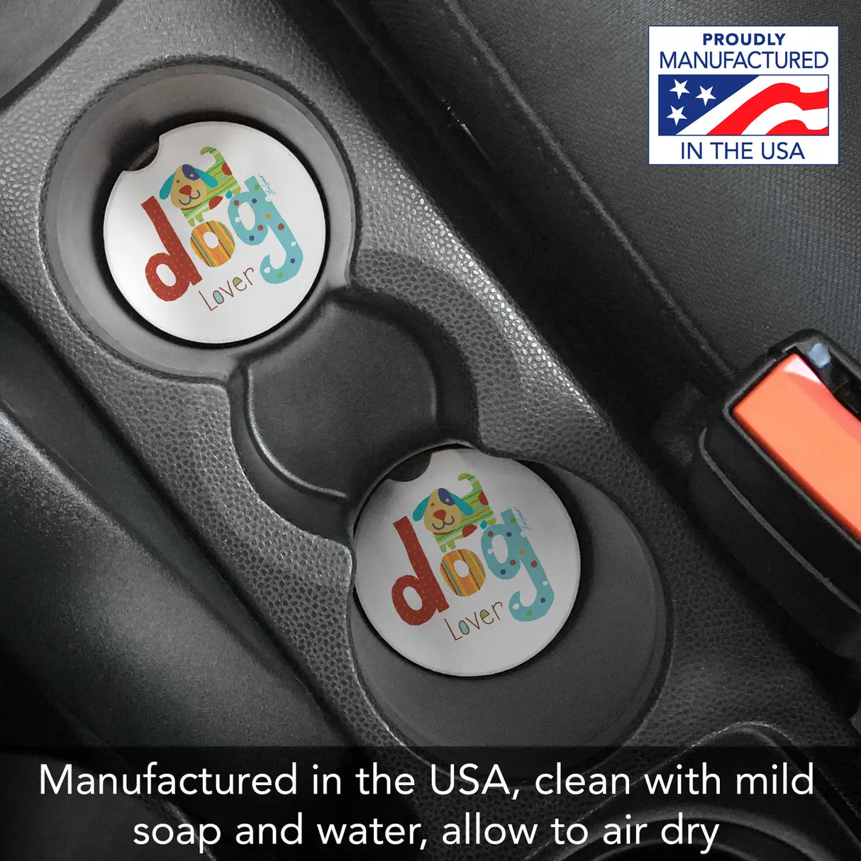 Dog Lover Absorbent Stone Car Coaster