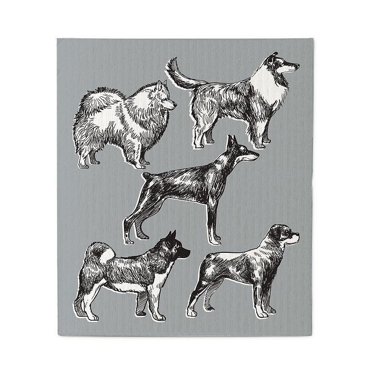 Dog Sketch Dishcloth