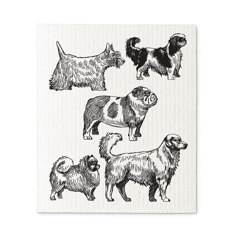 Dog Sketch Dishcloth