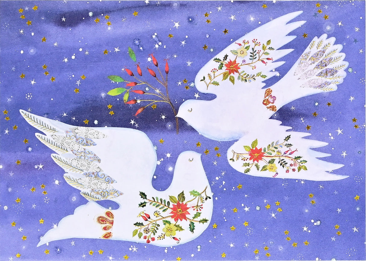 Doves in Flight Deluxe Boxed Holiday Cards
