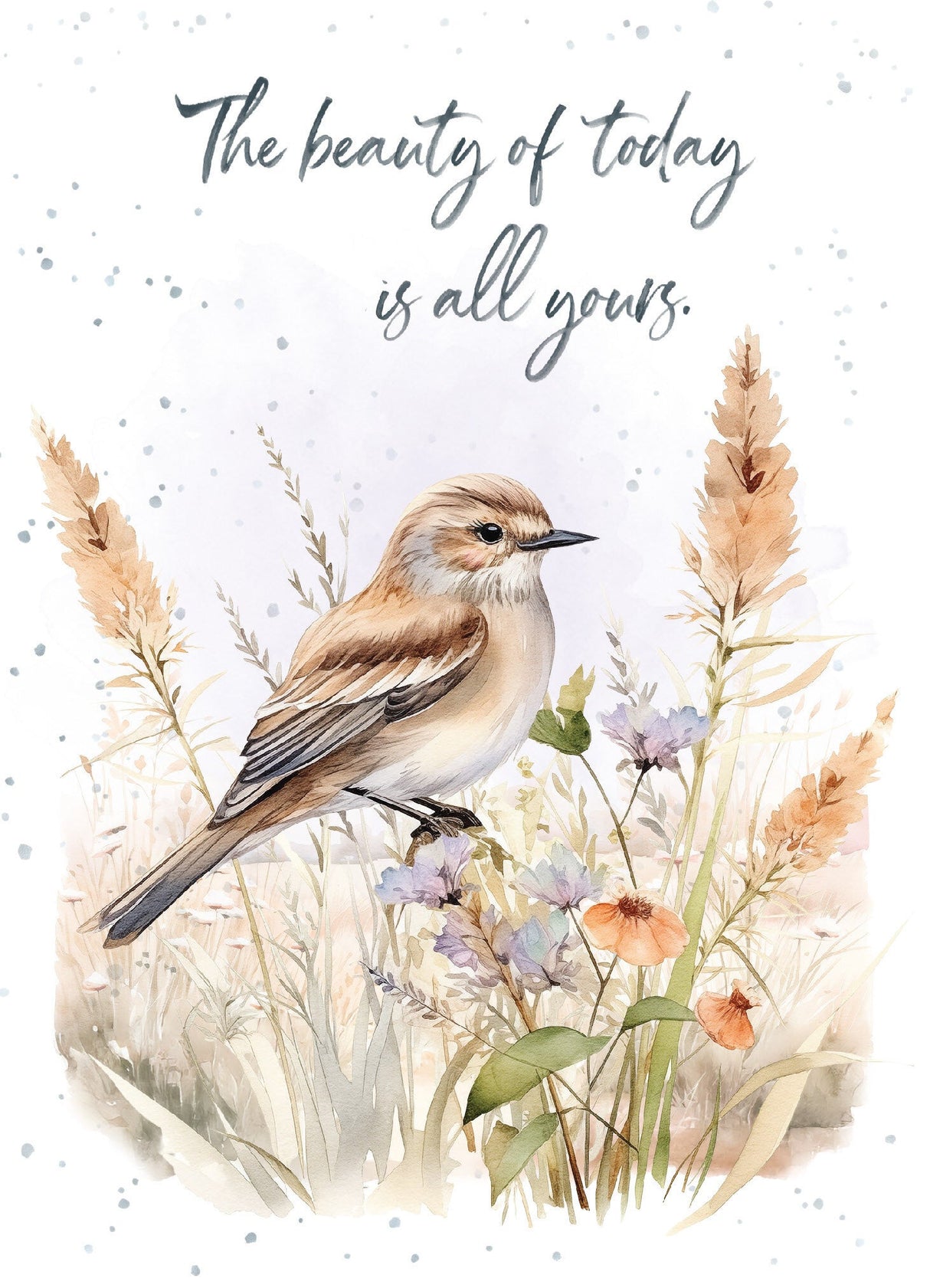 Field Sparrow Birthday Card