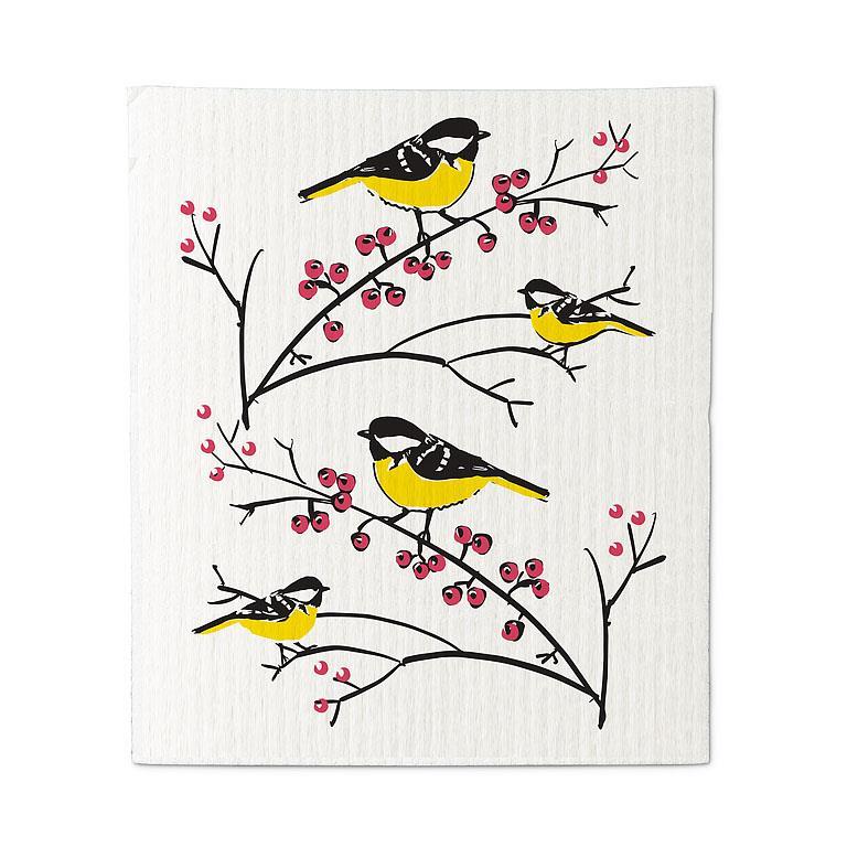 Finch on a Branch Dishcloth