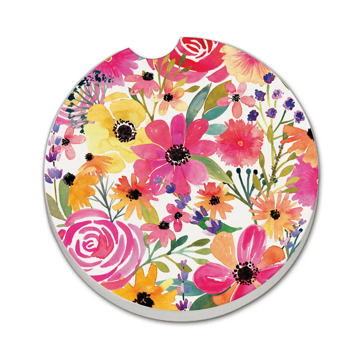 Floral Fremxy Stone Car Coaster