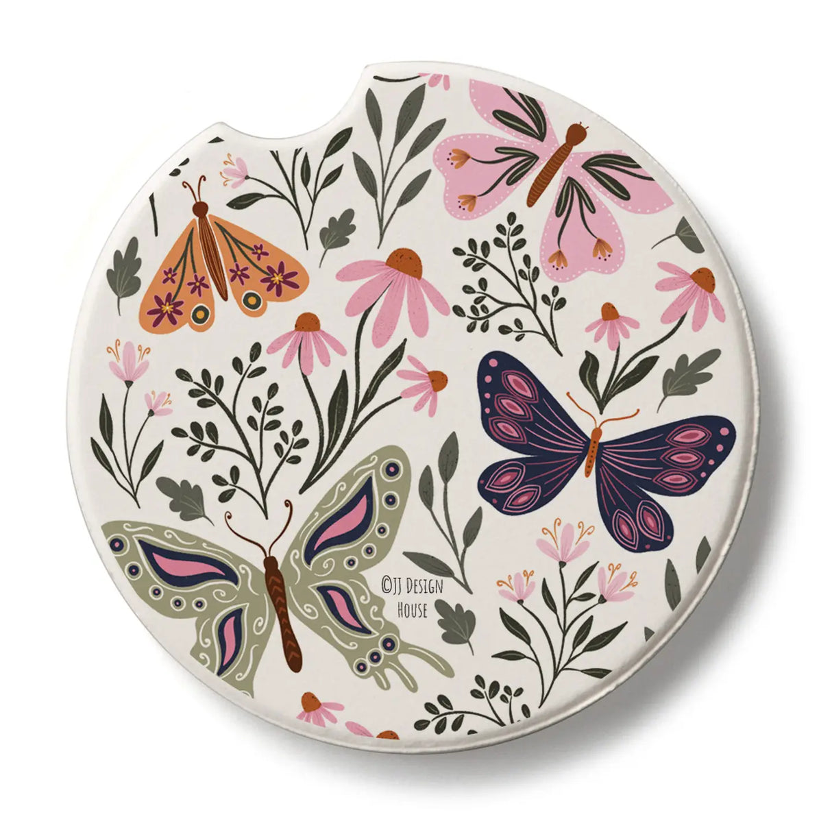 Flutter Blooms Stone Car Coaster