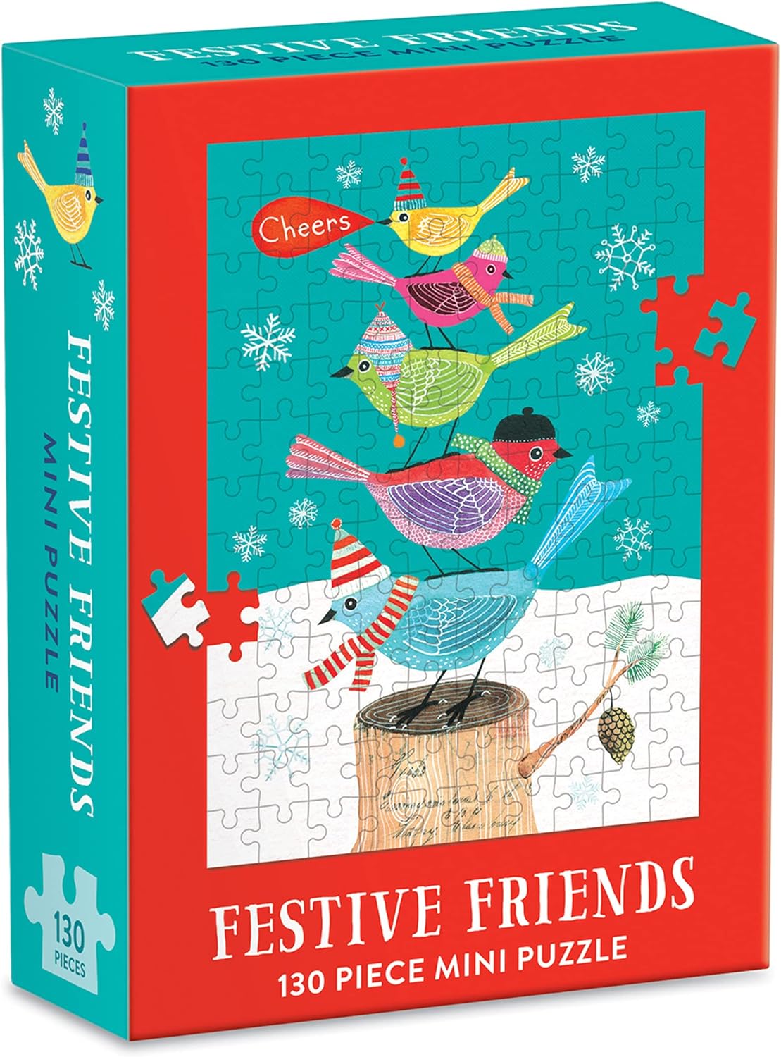 Galison Festive Friends Mini 130pc Puzzle