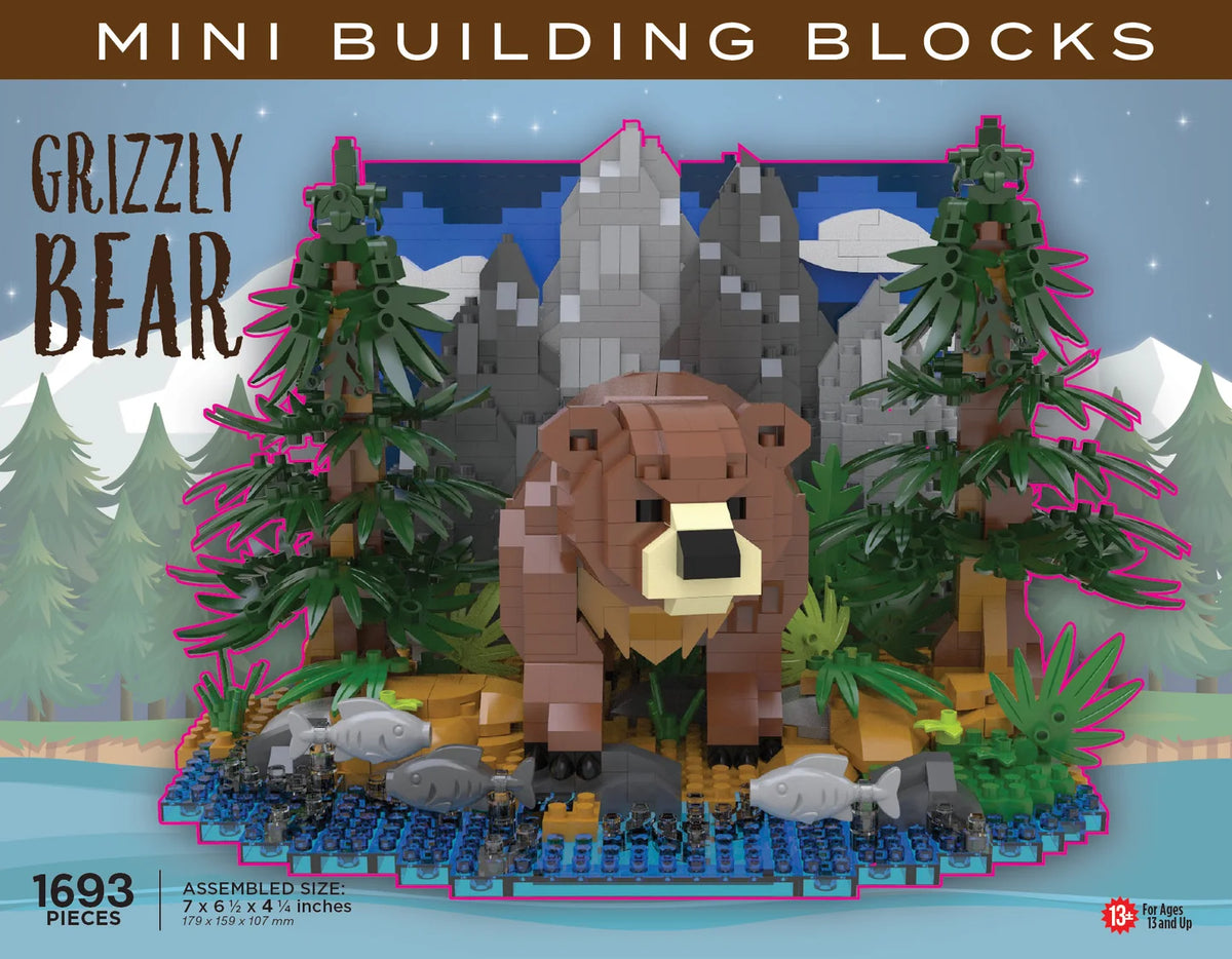Grizzly Bear Scene 1693pc Block Set