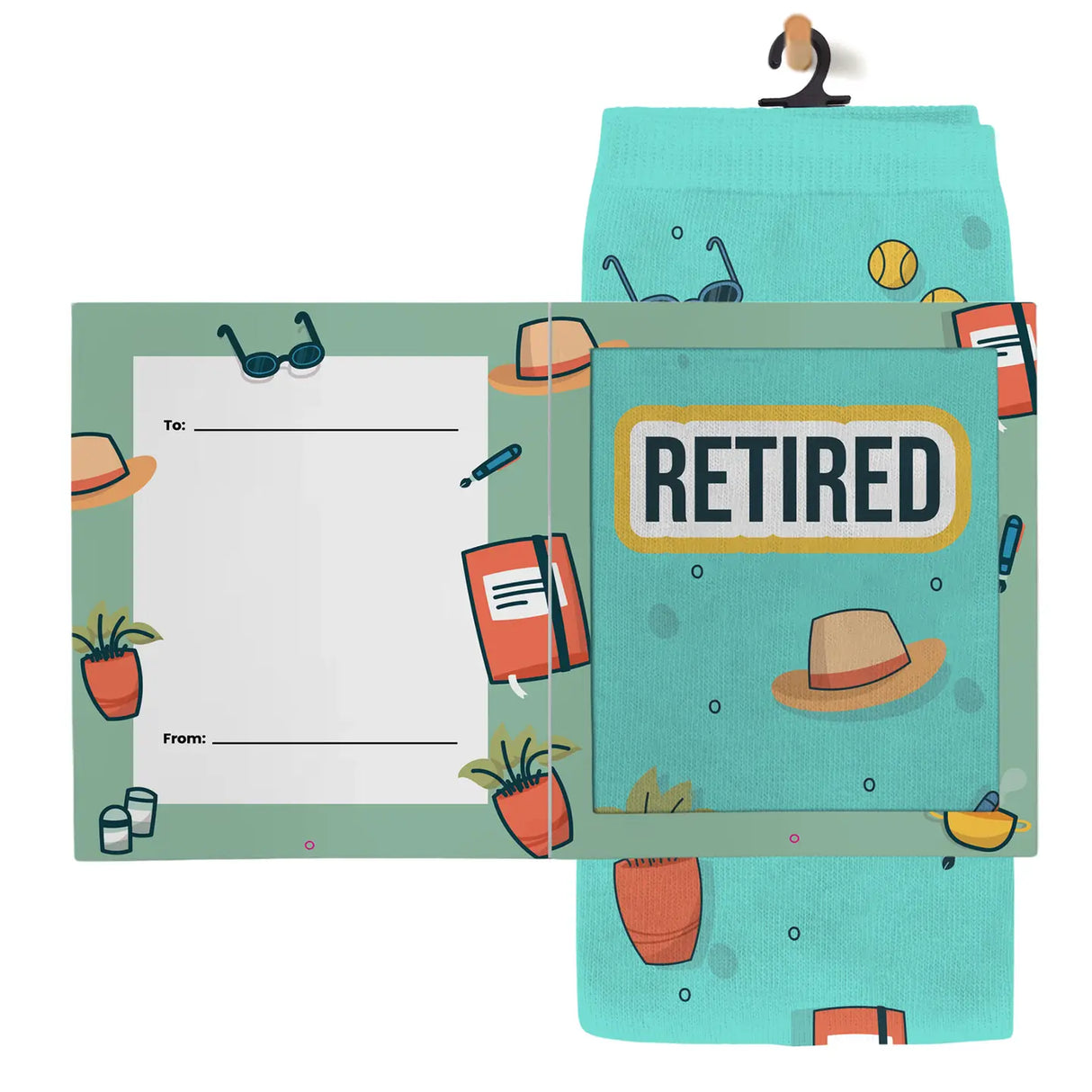 Happy Retirement Greeting Card Socks