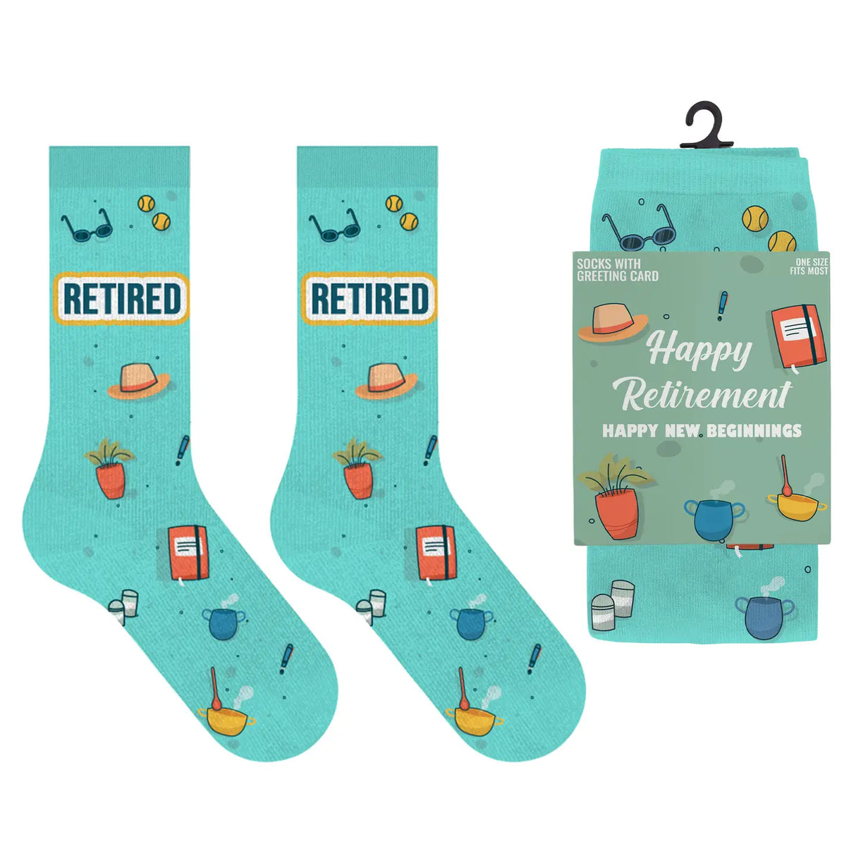 Happy Retirement Greeting Card Socks