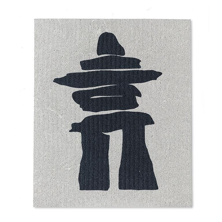 Inukshuk & Maple Leaf Dishcloth