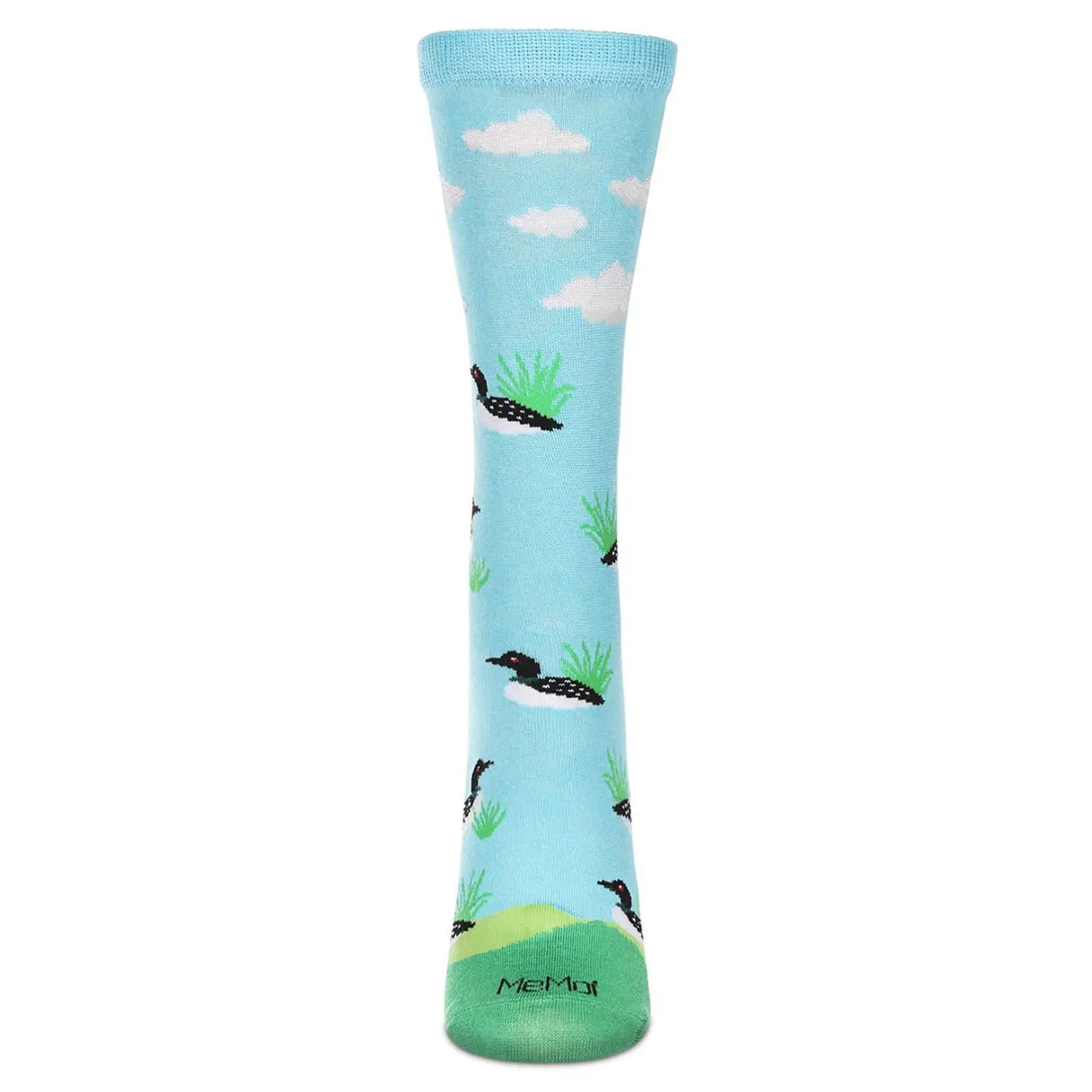 Loon Blue Bamboo Crew Socks