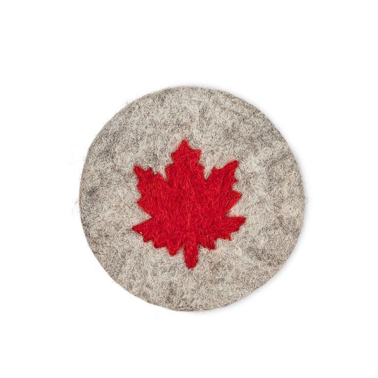 Maple Leaf Wool Coaster