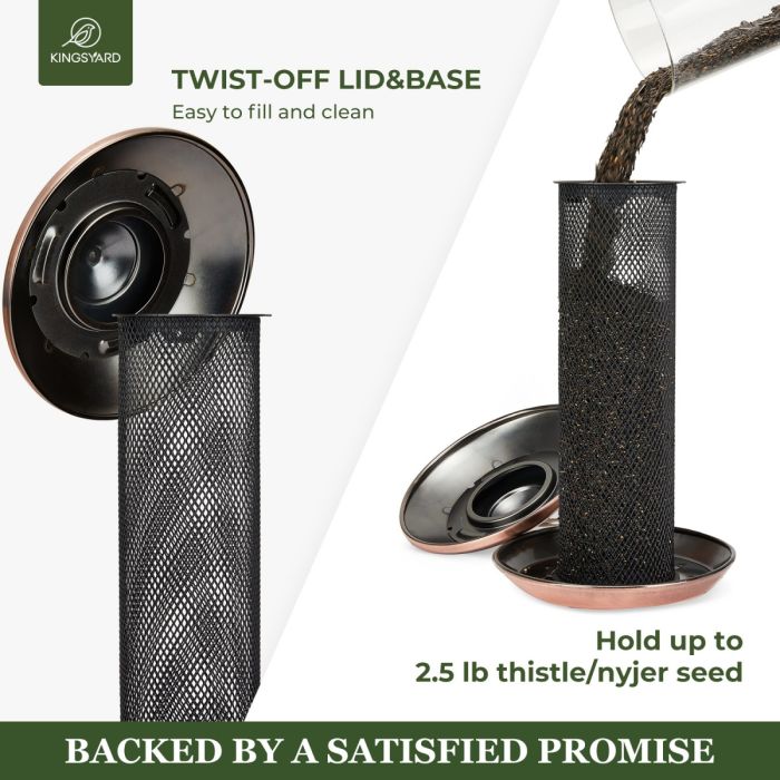 Metal Mesh Finch Feeder, Antique Copper