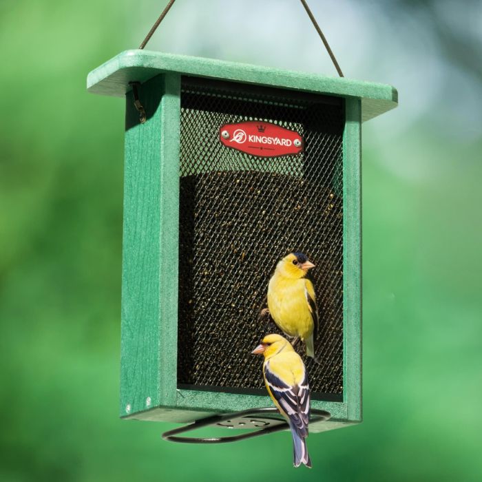 Metal Mesh Nyjer/Thistle Bird Feeder, Green