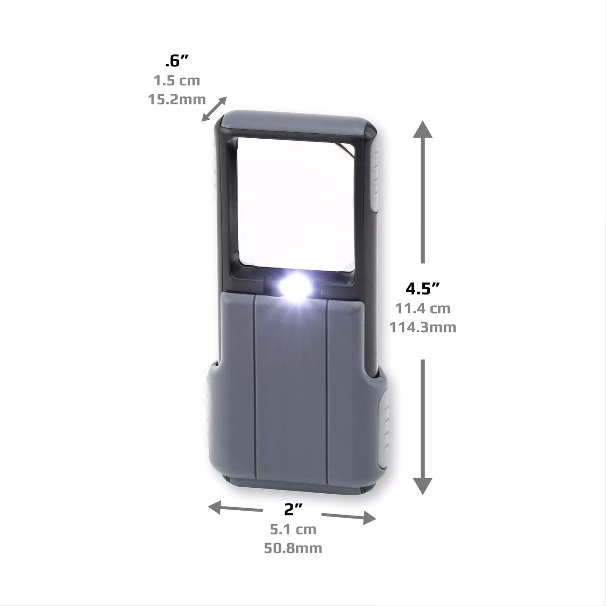 MiniBrite 5x LED Lighted Aspheric Slide Out Portable Magnifier