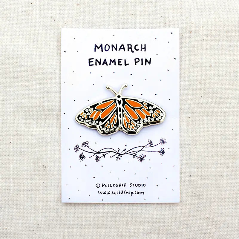 Monarch Butterfly Enamel Pin For Charity