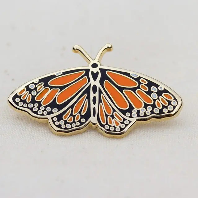 Monarch Butterfly Enamel Pin For Charity