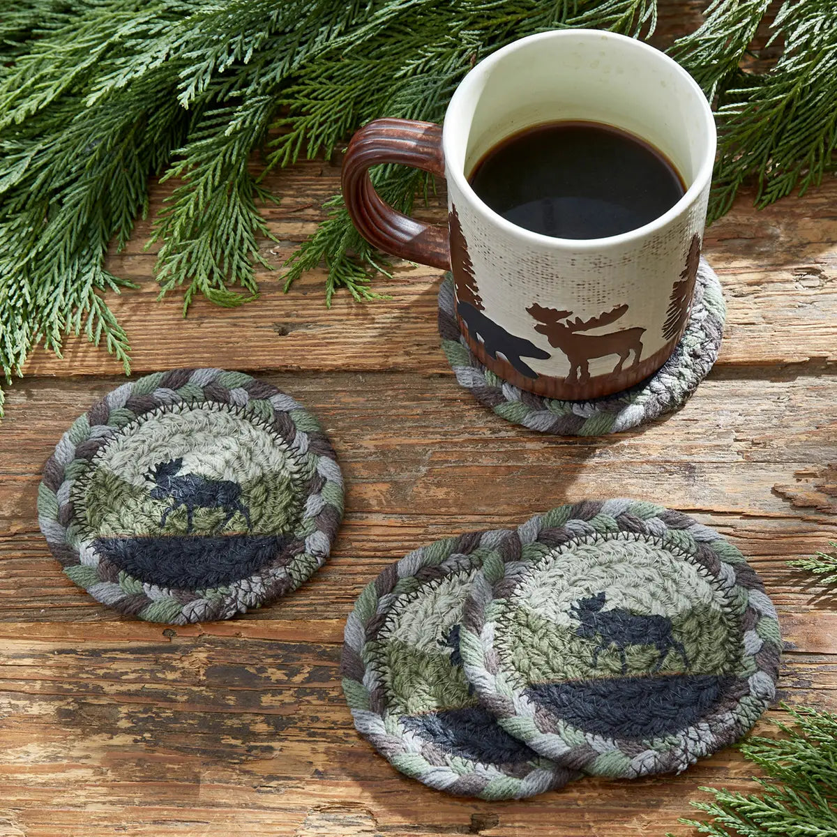 Moose Braided Coasters