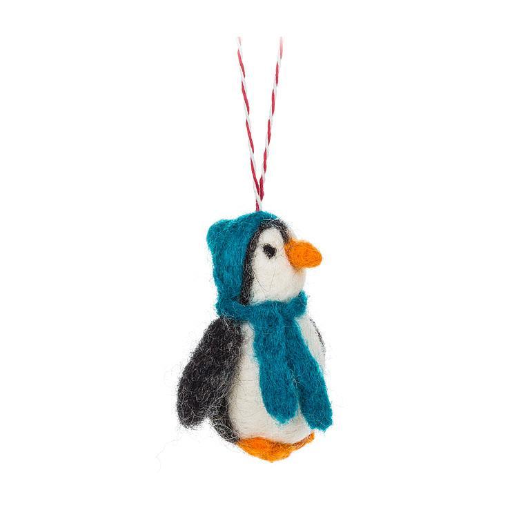 Penguin with Hat Ornament, Assorted, 1pc