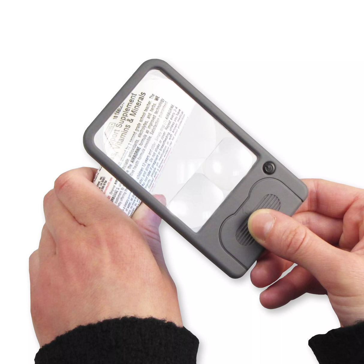 PocketMagnifier 2.5x/4.5x/6x Portable LED Lit Magnifier