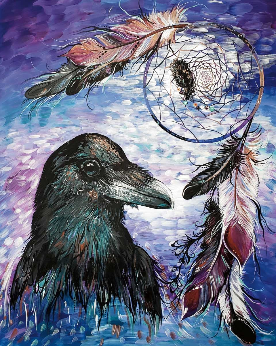 Raven Dream Catcher Coasters