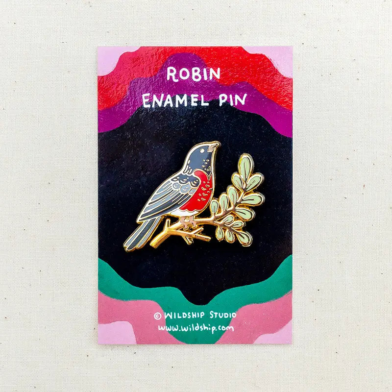 Robin Enamel Pin