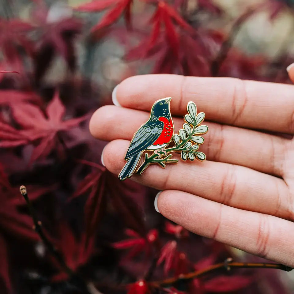 Robin Enamel Pin
