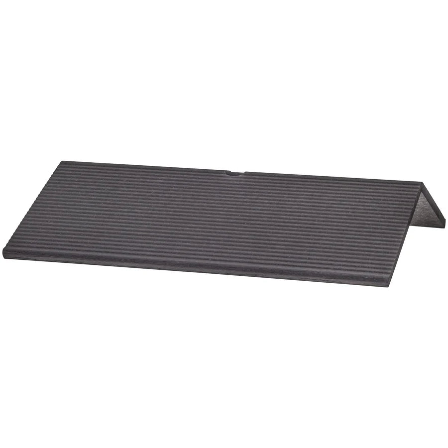 Roof Tray Topper With Flange in Black Recycled Plastic